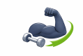 Arm mit angespanntem Bizeps